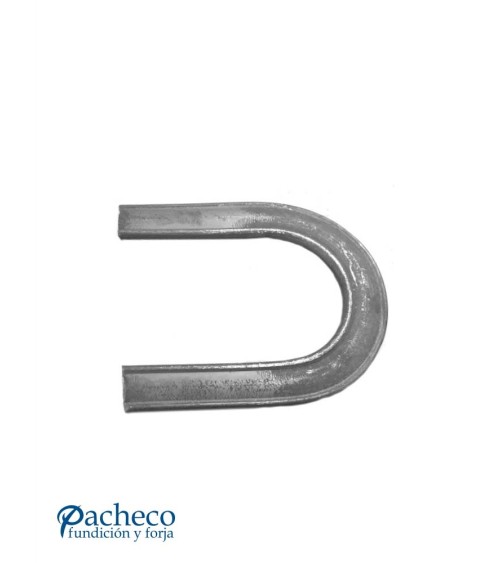 Pasamanos de Forja en Curva Cerrada Liso Media Caña 40x8 mm