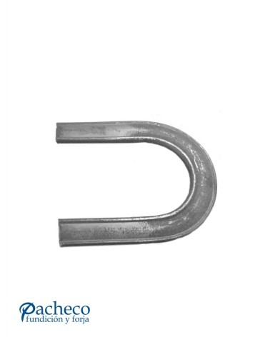 Pasamanos de Forja en Curva Cerrada Liso Media Caña 40x8 mm