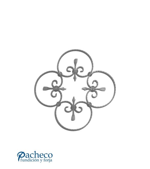Panel de Forja Flor con Ces de Forja Pletina 10x5 mm