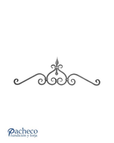 Montante de Forja con Lanza y Corazón Central Cuadrado 14 mm