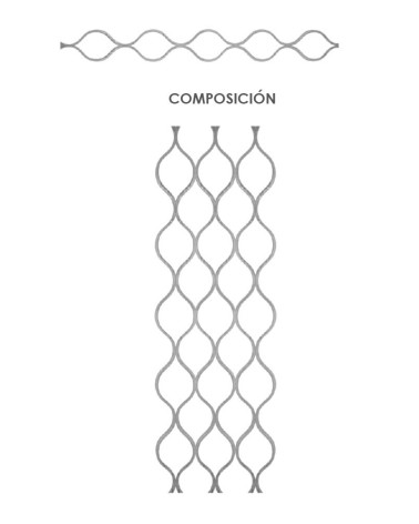 Montante de Forja Curvilíneo Pletina 16x8 mm