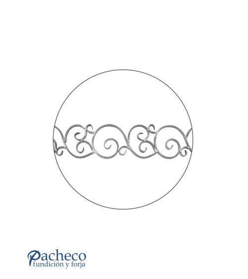 Solera de Forja con Volutas Pletina 16x8 mm