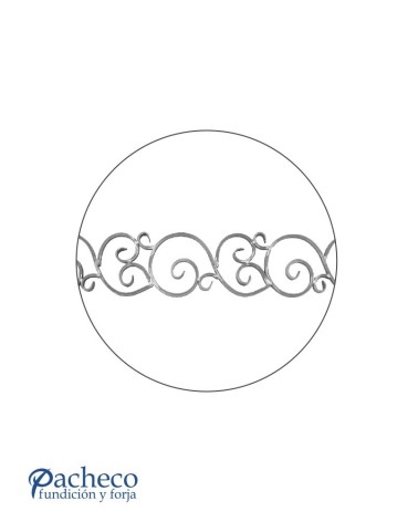 Solera de Forja con Volutas Pletina 16x8 mm