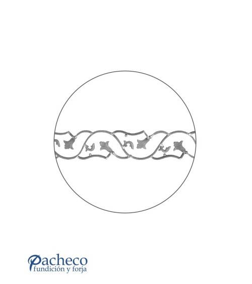 Solera de Forja con Hojas Pletina 16x8 mm