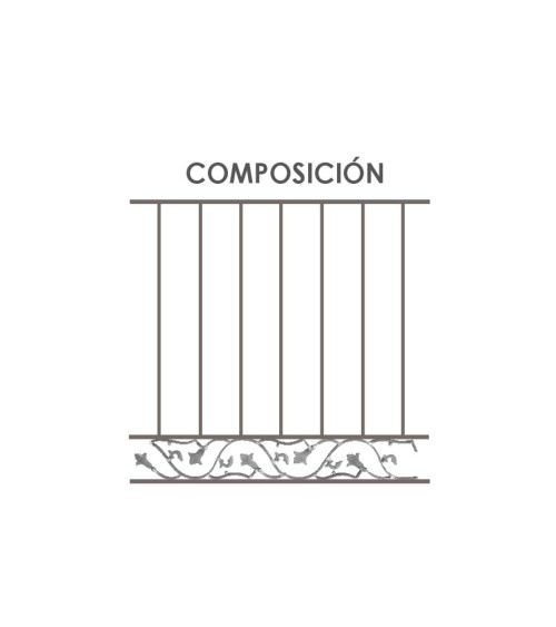 Solera de Forja con Hojas Pletina 16x8 mm