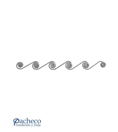 Solera de Forja con Rosetones Cuadrado 10 mm