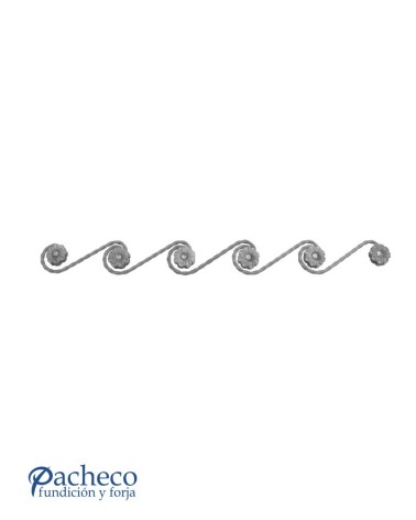 Solera de Forja con Rosetones Cuadrado 10 mm