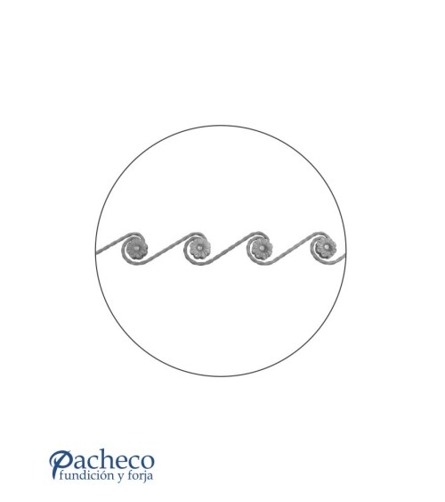 Solera de Forja con Rosetones Cuadrado 10 mm