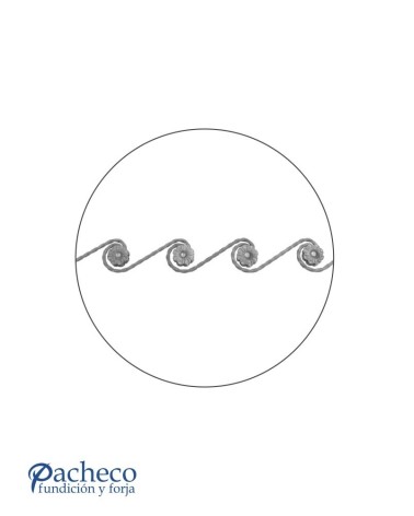 Solera de Forja con Rosetones Cuadrado 10 mm