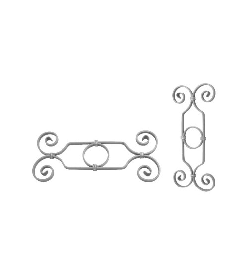Solera de Forja con Volutas y Aro central Pletina 14x6 mm