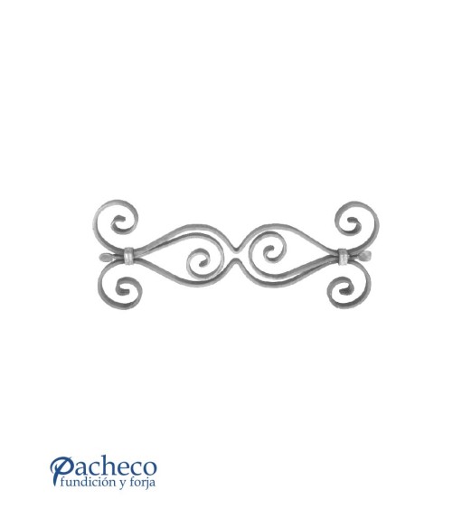 Solera de Forja con Volutas Centrales Pletina 14x6 mm