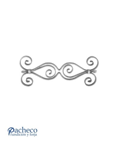 Solera de Forja con Volutas Centrales Pletina 14x6 mm