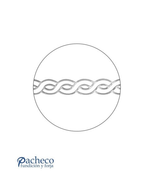 Solera de Forja Ondulada Cuadrado 12 mm