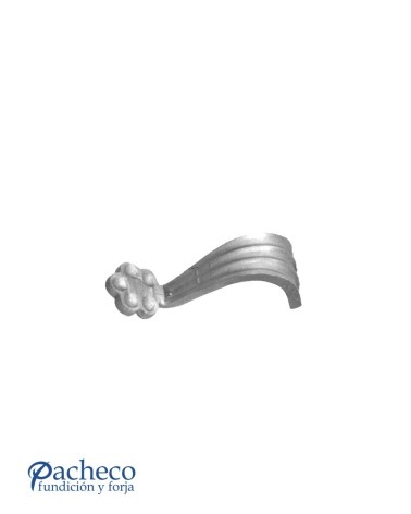 Soporte para Sujección de Rejas o Vallas de Forja de Flor Cuadrado 10 mm