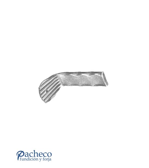 Soporte para Sujección de Rejas o Vallas de Forja de Cola de Pez Pletina 30x8 mm