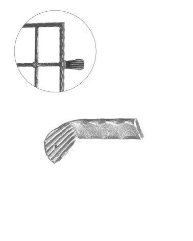 Soporte para Sujección de Rejas o Vallas de Forja de Cola de Pez Pletina 30x8 mm