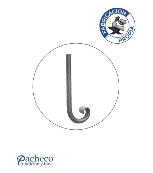 Caracola Forjada con Acabado Lengua Redondo 16 - 20 mm