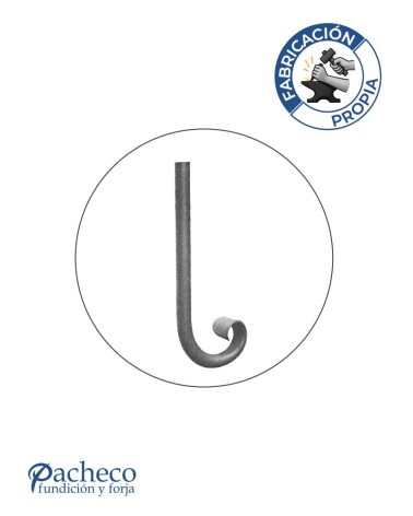 Caracola Forjada con Acabado Lengua Redondo 16 - 20 mm