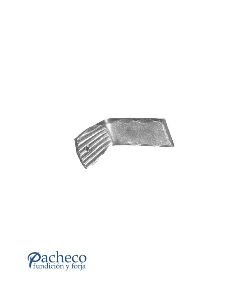 Soporte para Sujección de Rejas o Vallas de Forja de Cola de Pez Pletina 40x8 mm