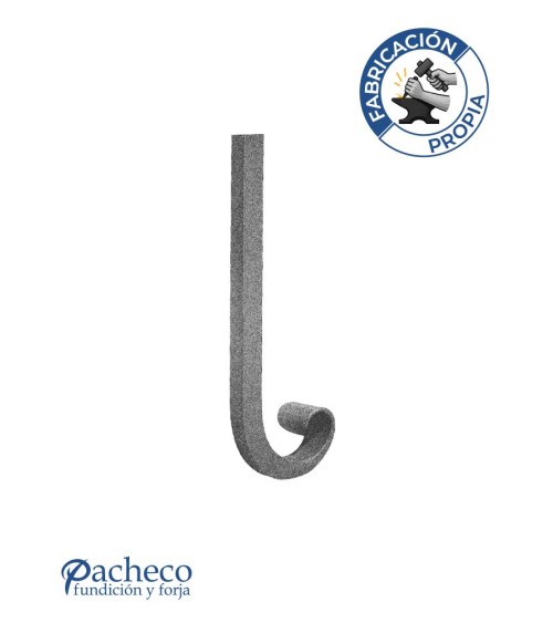 Caracola Forjada con Acabado Lengua Cuadrado 16 - 20 mm