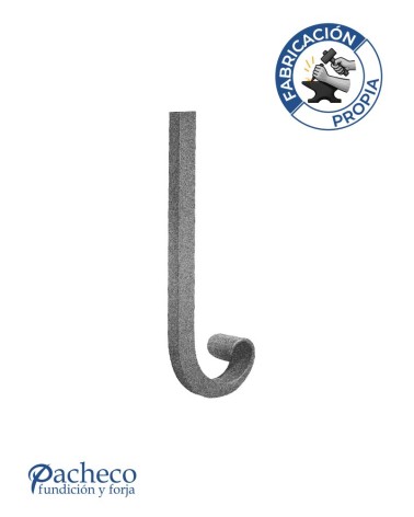 Caracola Forjada con Acabado Lengua Cuadrado 16 - 20 mm