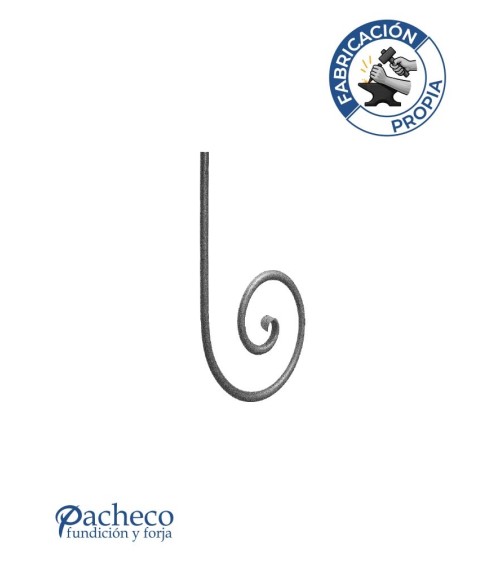 Caracola de Forja Acabado Lengua Redondo 16 - 20 mm