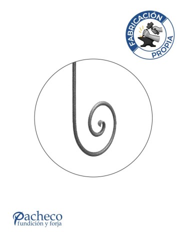 Caracola de Forja Acabado Lengua Redondo 16 - 20 mm