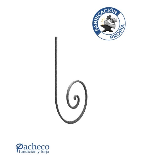 Caracola de Forja Acabado Lengua Pletina 16x8 - 20x10 mm