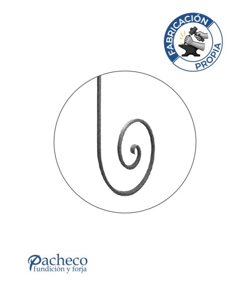 Caracola de Forja Acabado Lengua Pletina 16x8 - 20x10 mm