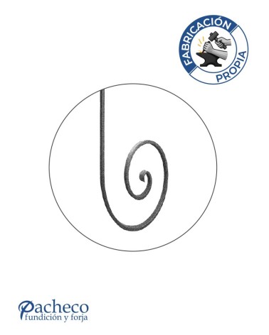 Caracola de Forja Acabado Lengua Pletina 16x8 - 20x10 mm