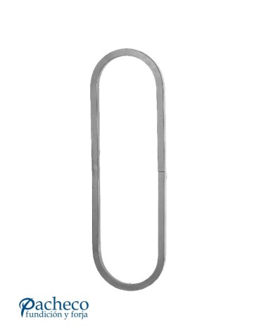 Aro de Forja Ovalado Alargado Cuadrado 14 mm