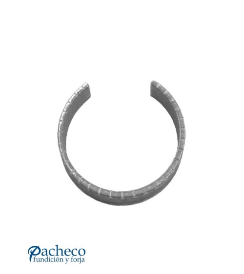 Aro de Forja Semicirculo Estampado Pletina 14x6 - 20x6 mm
