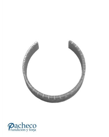 Aro de Forja Semicirculo Estampado Pletina 14x6 - 20x6 mm