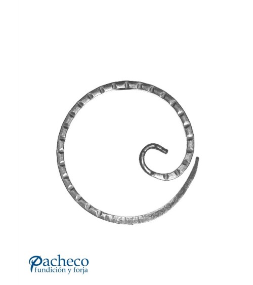 Caracola de Forja Estampada Pletina 14x6 - 16x6 mm