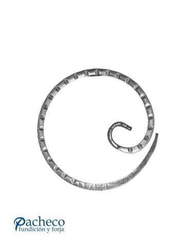 Caracola de Forja Estampada Pletina 14x6 - 16x6 mm