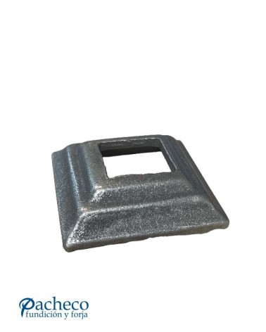 Base Cuadrada de Hierro Forjado Estampada para Cuadrado 12 - 14 - 16 - 20 - 25 - 30 - 40 mm