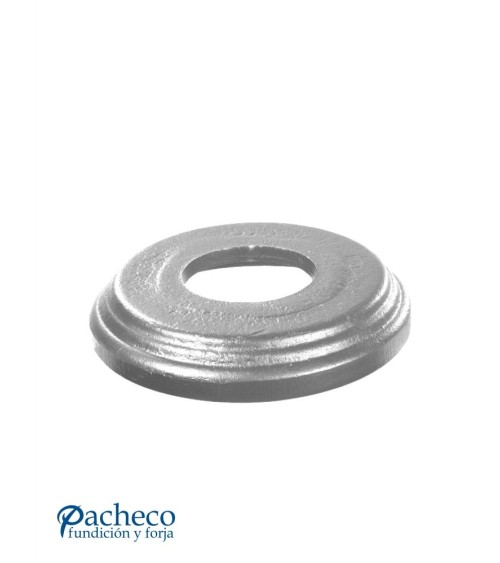 Base Circular de Hierro Forjado Estampada para Redondo 80 - 50 mm