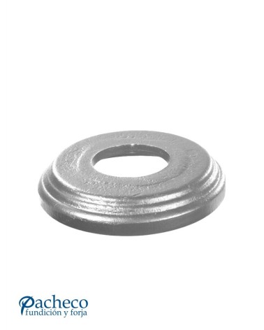 Base Circular de Hierro Forjado Estampada para Redondo 80 - 50 mm