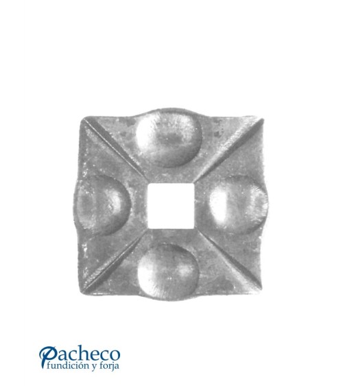Base Cuadrada de Forja para Cuadrado 12 - 14 - 16 - 20 - 25 - 30 mm