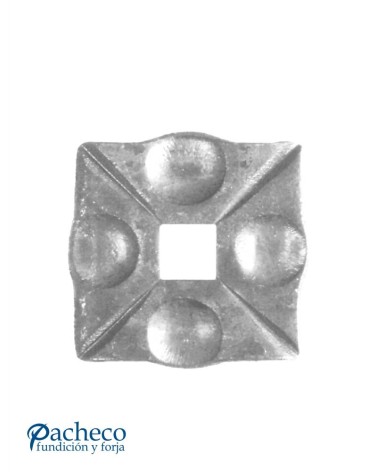 Base Cuadrada de Forja para Cuadrado 12 - 14 - 16 - 20 - 25 - 30 mm