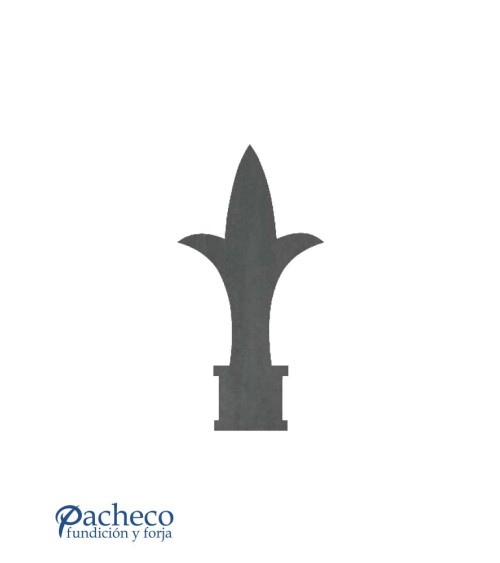 Lanza de Hierro de Corte Láser 150x70 mm Espesor 3 mm