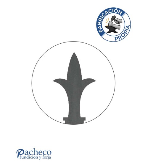 Lanza de Hierro de Corte Láser 150x70 mm Espesor 3 mm