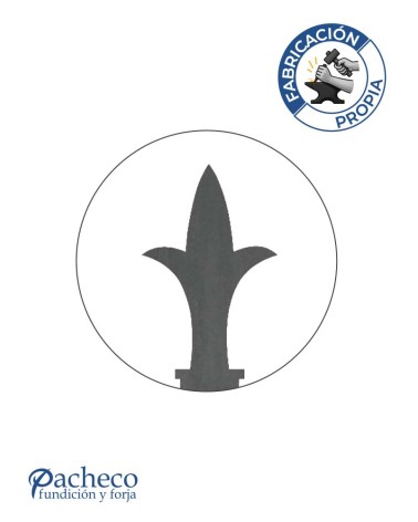 Lanza de Hierro de Corte Láser 150x70 mm Espesor 3 mm