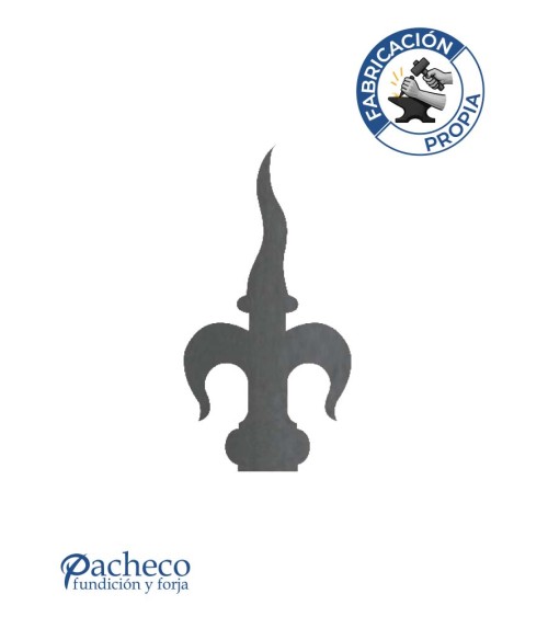 Lanza de Hierro de Corte Láser 140x70 mm Espesor 3 mm