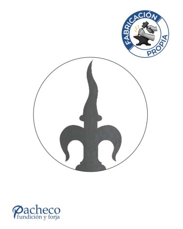 Lanza de Hierro de Corte Láser 140x70 mm Espesor 3 mm