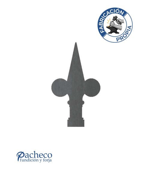 Lanza de Hierro de Láser 150x75 mm Espesor 3 mm