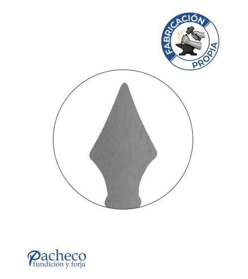 Lanza de Hierro de Corte Láser 98x47 mm Espesor 3 mm