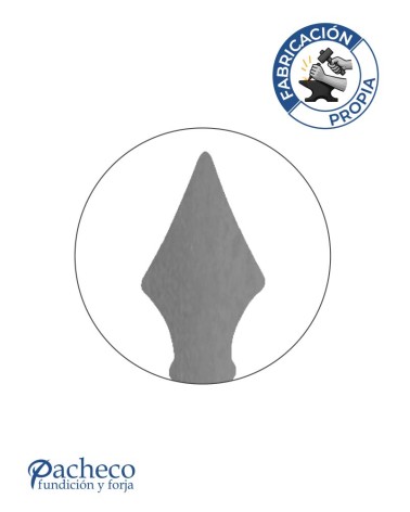 Lanza de Hierro de Corte Láser 98x47 mm Espesor 3 mm