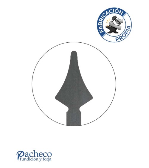 Lanza de Hierro de Corte Láser 110x50 mm Espesor 3 mm