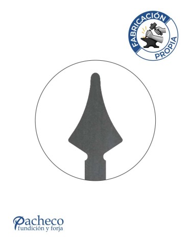 Lanza de Hierro de Corte Láser 110x50 mm Espesor 3 mm